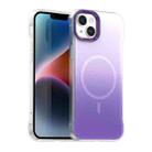 For iPhone 14 Borderless Series Magnetic MagSafe Gradient Color Phone Case(Purple) - 1