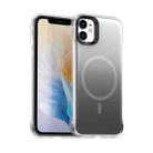 For iPhone 11 Borderless Series Magnetic MagSafe Gradient Color Phone Case(Black) - 1