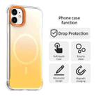 For iPhone 11 Borderless Series Magnetic MagSafe Gradient Color Phone Case(Yellow) - 2