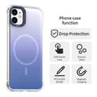 For iPhone 11 Borderless Series Magnetic MagSafe Gradient Color Phone Case(Blue) - 2