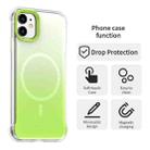 For iPhone 11 Borderless Series Magnetic MagSafe Gradient Color Phone Case(Green) - 2
