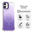 For iPhone 11 Borderless Series Magnetic MagSafe Gradient Color Phone Case(Purple) - 2