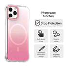 For iPhone 11 Pro Borderless Series Magnetic MagSafe Gradient Color Phone Case(Pink) - 2