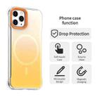 For iPhone 11 Pro Borderless Series Magnetic MagSafe Gradient Color Phone Case(Yellow) - 2
