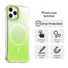 For iPhone 11 Pro Borderless Series Magnetic MagSafe Gradient Color Phone Case(Green) - 2
