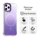 For iPhone 11 Pro Borderless Series Magnetic MagSafe Gradient Color Phone Case(Purple) - 2