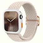 For Apple Watch Series 10 46mm Ladder Buckle Loop Nylon Watch Band with TPU Case(Starlight) - 1