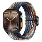 For Apple Watch 40mm / 41mm Ladder Buckle Loop Nylon Watch Band with TPU Case(Denim Color) - 1