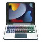 For iPad 10.2 2021 / 2019 / Air 2019 A102B-AS Backlight Bluetooth Touch Keyboard Leather Tablet Case with Pen Slot(Dark Green) - 3