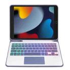 For iPad 10.2 2021 / 2019 / Air 2019 A102B-AS Backlight Bluetooth Touch Keyboard Leather Tablet Case with Pen Slot(Dark Purple) - 3