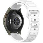 18mm I-Shaped Solid Color Silicone Watch Band(White) - 2