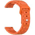 18mm I-Shaped Solid Color Silicone Watch Band(Orange) - 3