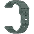 18mm I-Shaped Solid Color Silicone Watch Band(Green) - 3