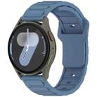 18mm I-Shaped Solid Color Silicone Watch Band(Blue) - 1
