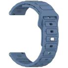 18mm I-Shaped Solid Color Silicone Watch Band(Blue) - 3