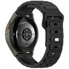 18mm I-Shaped Solid Color Silicone Watch Band(Black) - 2