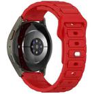 18mm I-Shaped Solid Color Silicone Watch Band(Red) - 2