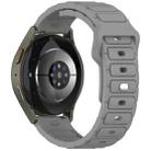 18mm I-Shaped Solid Color Silicone Watch Band(Grey) - 2