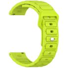18mm I-Shaped Solid Color Silicone Watch Band(Lime) - 3