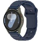 18mm I-Shaped Solid Color Silicone Watch Band(Midnight Blue) - 1