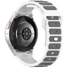 18mm I-Shaped Dual Color Silicone Watch Band(White Grey) - 2