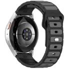 18mm I-Shaped Dual Color Silicone Watch Band(Black Grey) - 2