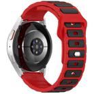 18mm I-Shaped Dual Color Silicone Watch Band(Red Black) - 2
