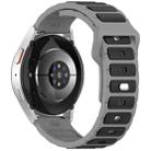 18mm I-Shaped Dual Color Silicone Watch Band(Grey Black) - 2