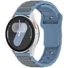 18mm I-Shaped Dual Color Silicone Watch Band(Blue Grey) - 1