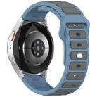 18mm I-Shaped Dual Color Silicone Watch Band(Blue Grey) - 2
