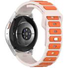 18mm I-Shaped Dual Color Silicone Watch Band(Starlight Orange) - 2