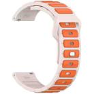 18mm I-Shaped Dual Color Silicone Watch Band(Starlight Orange) - 3