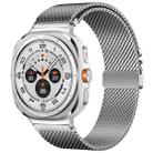 For Samsung Galaxy Watch Ultra 47mm Umbrella Buckle Milanese Stainless Steel Watch Band(Silver) - 2