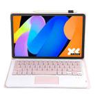 For Lenovo Xiaoxin Pad 11 inch 2025 AM31-A Ultra-thin Detachable Bluetooth Keyboard Leather Tablet Case with Touchpad(Pink White) - 3