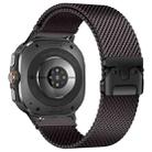 For Samsung Galaxy Watch Ultra 47mm Umbrella Buckle Milanese Titanium Steel Watch Band(Black) - 1