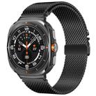 For Samsung Galaxy Watch Ultra 47mm Umbrella Buckle Milanese Titanium Steel Watch Band(Black) - 2