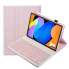 For Lenovo Xiaoxin Pad 11 inch 2025 AM31 Ultra-thin Detachable Bluetooth Keyboard Leather Tablet Case(Pink White) - 1