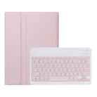 For Lenovo Xiaoxin Pad 11 inch 2025 AM31 Ultra-thin Detachable Bluetooth Keyboard Leather Tablet Case(Pink White) - 2