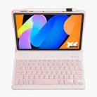 For Lenovo Xiaoxin Pad 11 inch 2025 AM31 Ultra-thin Detachable Bluetooth Keyboard Leather Tablet Case(Pink White) - 3