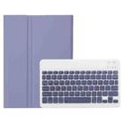 For Lenovo Xiaoxin Pad 11 inch 2025 AM31 Ultra-thin Detachable Bluetooth Keyboard Leather Tablet Case(Lavender White) - 2