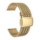 22mm Mesh Magnetic Stainless Steel Watch Band(Gold) - 1