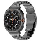 For Samsung Galaxy Watch Ultra 47mm Butterfly Safety Buckle Titanium Alloy Watch Band(Grey) - 1