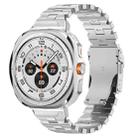 For Samsung Galaxy Watch Ultra 47mm Butterfly Safety Buckle Titanium Alloy Watch Band(Silver) - 1