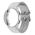 For Samsung Galaxy Watch 4 Classic 46mm Silicone Watch Band with PC Case(Grey) - 1