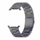 For Samsung Galaxy Watch Ultra 47mm Three Beads Flat Buckle Titanium Alloy Watch Band(Grey) - 2
