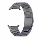 For Samsung Galaxy Watch8 / Watch8 Classic Three Beads Flat Buckle Titanium Alloy Watch Band(Grey) - 2