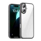 For iPhone 16 iPAKY Bright Color Series Shockproof PC+TPU Phone Case(Grey) - 1