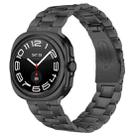 For Samsung Galaxy Watch Ultra 47mm Five Beads Stainless Steel Metal Watch Band(Black) - 1