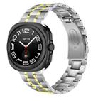 For Samsung Galaxy Watch Ultra 47mm Five Beads Stainless Steel Metal Watch Band(Silver Gold) - 1
