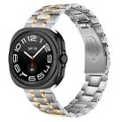 For Samsung Galaxy Watch Ultra 47mm Five Beads Stainless Steel Metal Watch Band(Silver Rose Gold) - 1